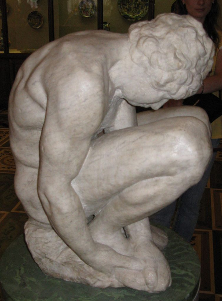 Crouching Boy by Michelangelo