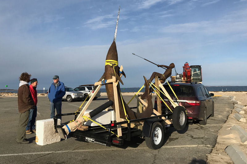 Swordfish Harpooner Sculpture