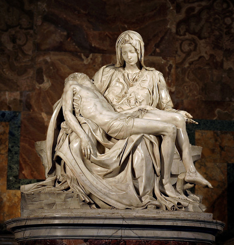 The pieta sculpture