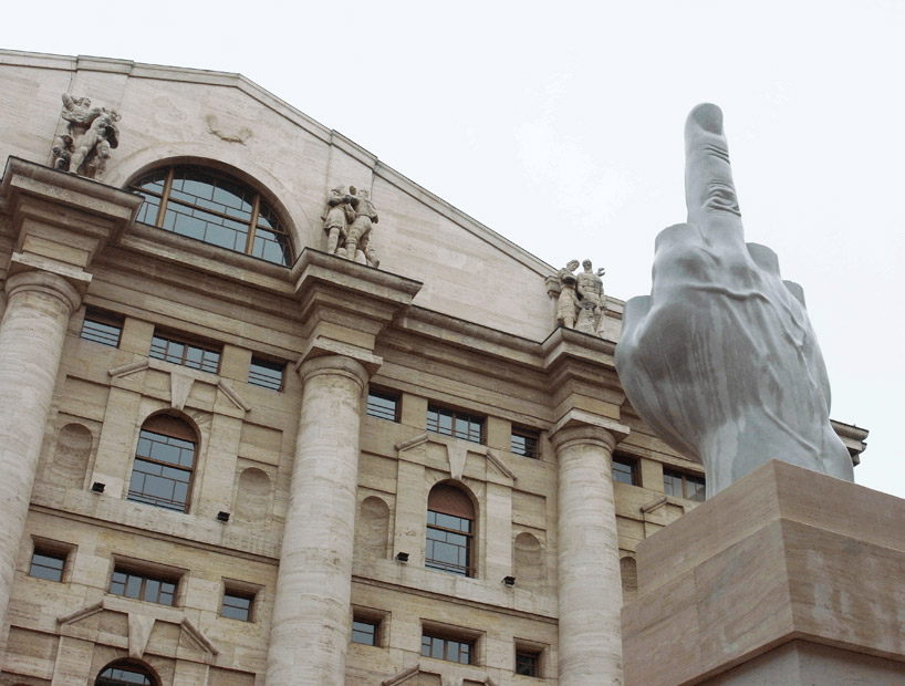 middle finger sculpture
