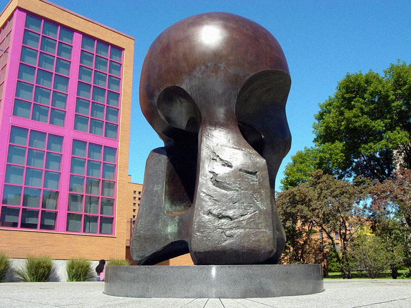 henry moore nuclear energy sculpture
