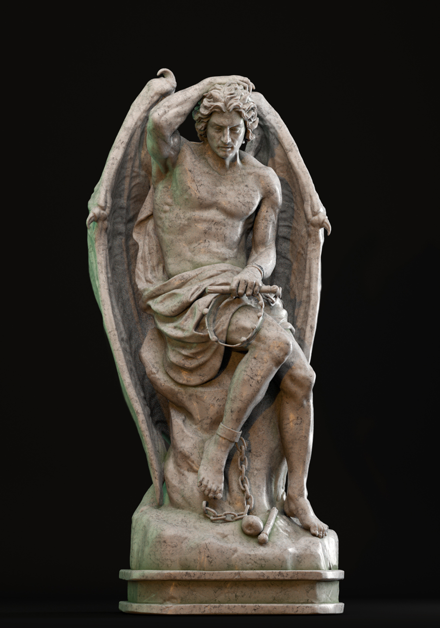 le génie du mal sculpture