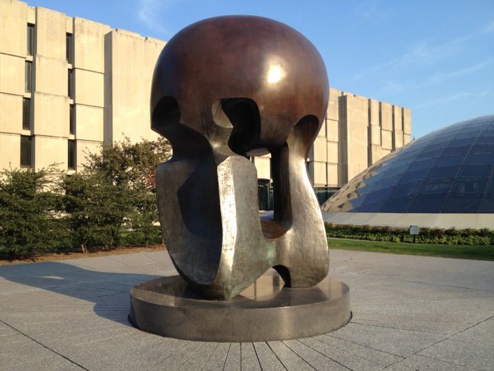 henry moore nuclear energy sculpture