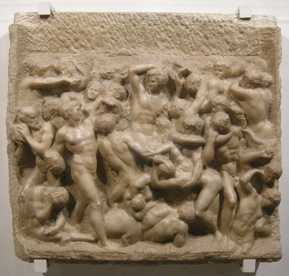 battle of the centaurs michelangelo