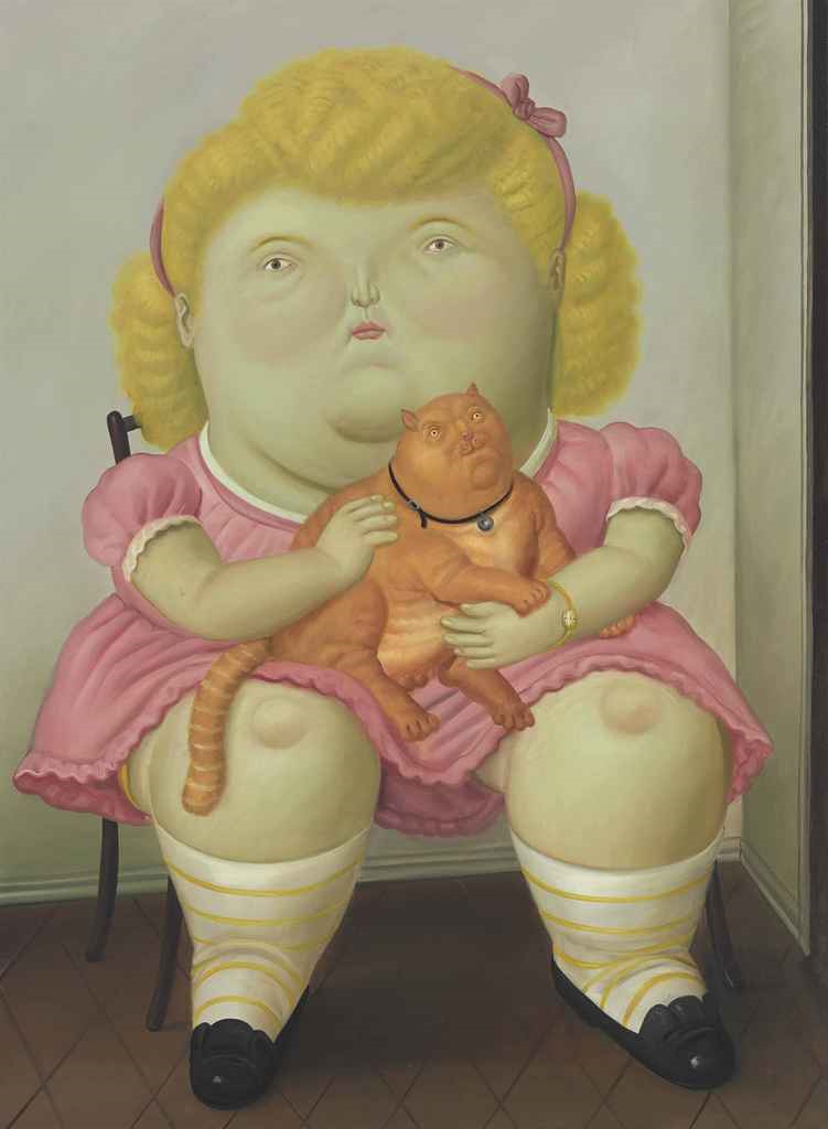 fat woman painting
