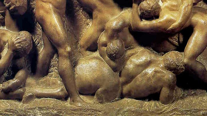 battle of the centaurs michelangelo