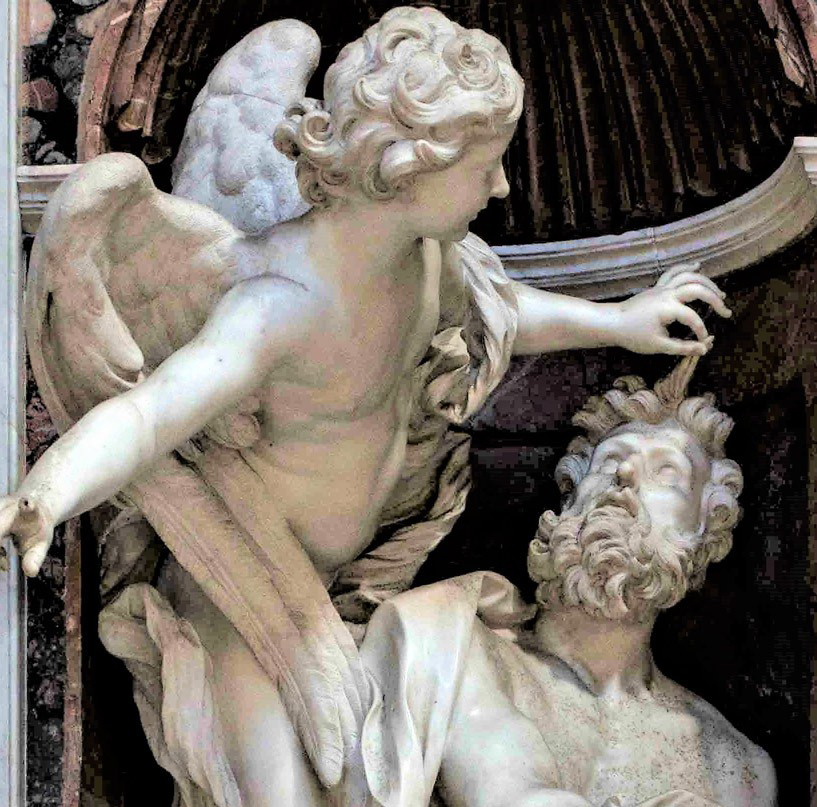 habakkuk and the angel sculpture
