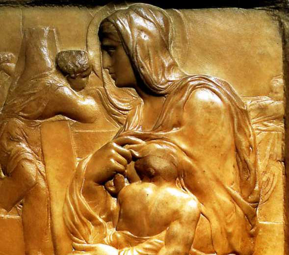 madonna of the stairs by michelangelo