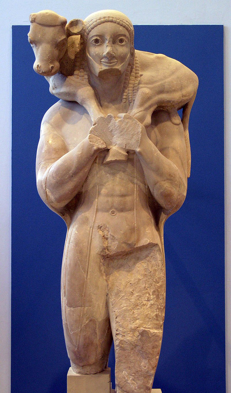 Calf Bearer Sculpture