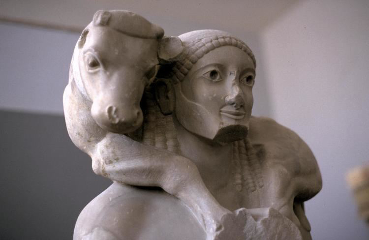 Calf Bearer Sculpture