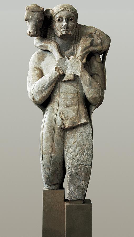 Calf Bearer Sculpture