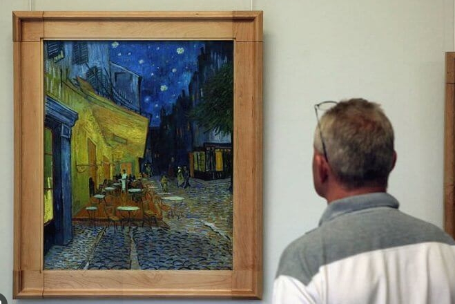 van gogh terrace at night
