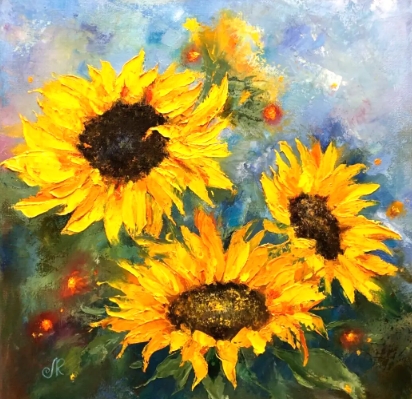 sunflower painting