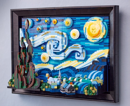 van gogh starry night lego
