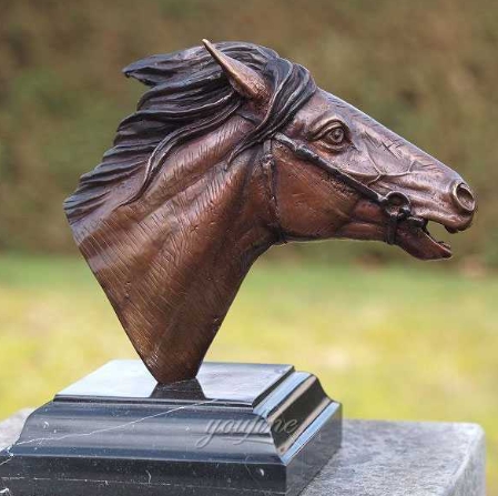 Bronze Horse Head Sculpture