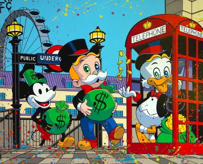 alec monopoly original painting for sale