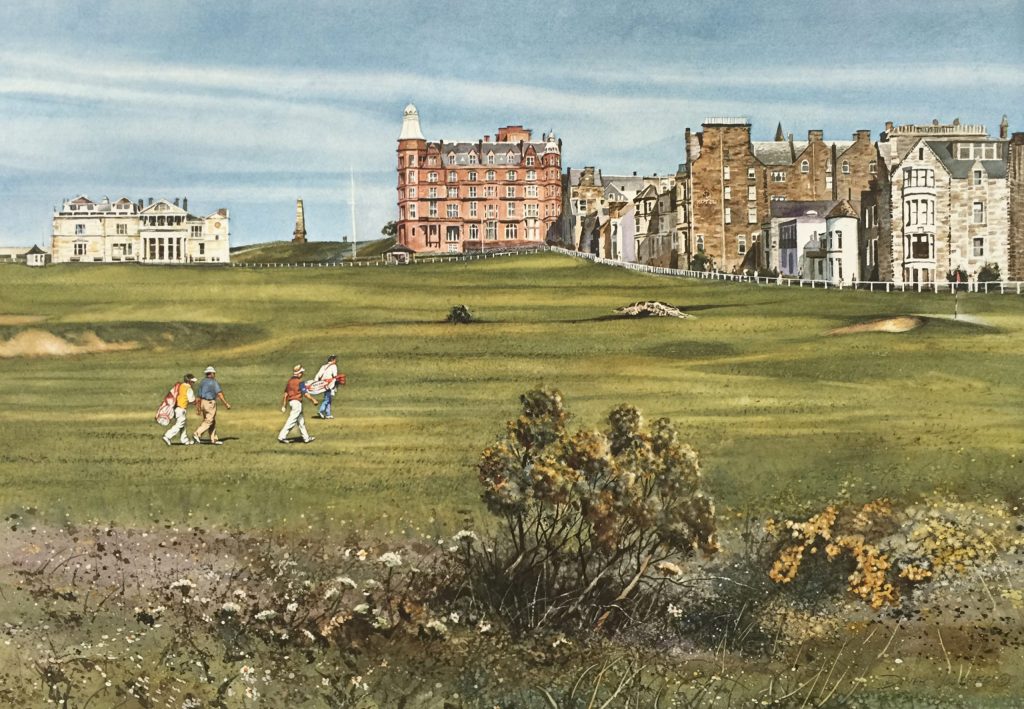 golf art paintings