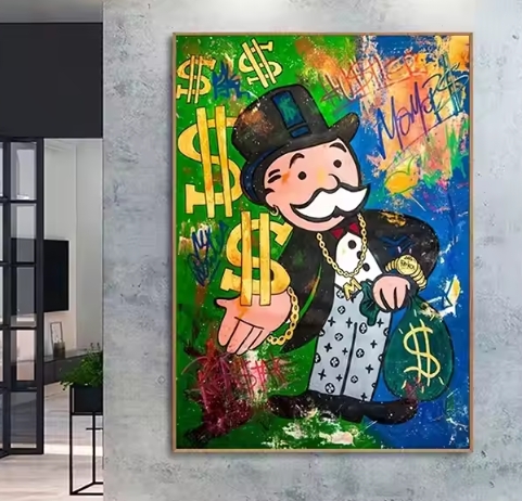 graffiti monopoly man