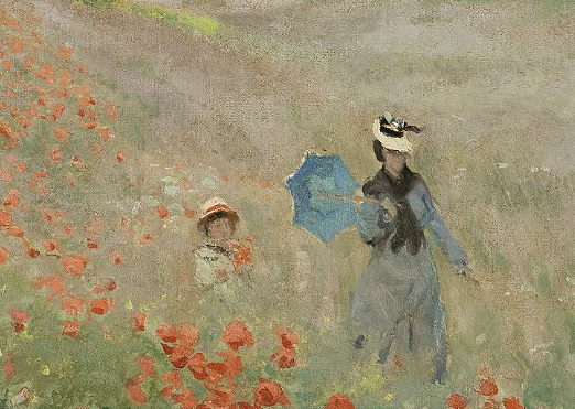 Claude Monet poppy field paintings and outdoor light