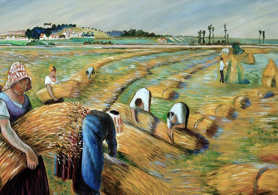 Camille Pissarro harvest paintings and peasant life