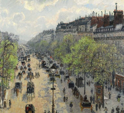 Camille Pissarro Paris boulevard paintings and city life